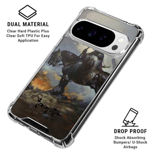 Death Dealer on Horseback by Frazetta Google Pixel 10 Pro Clear Case